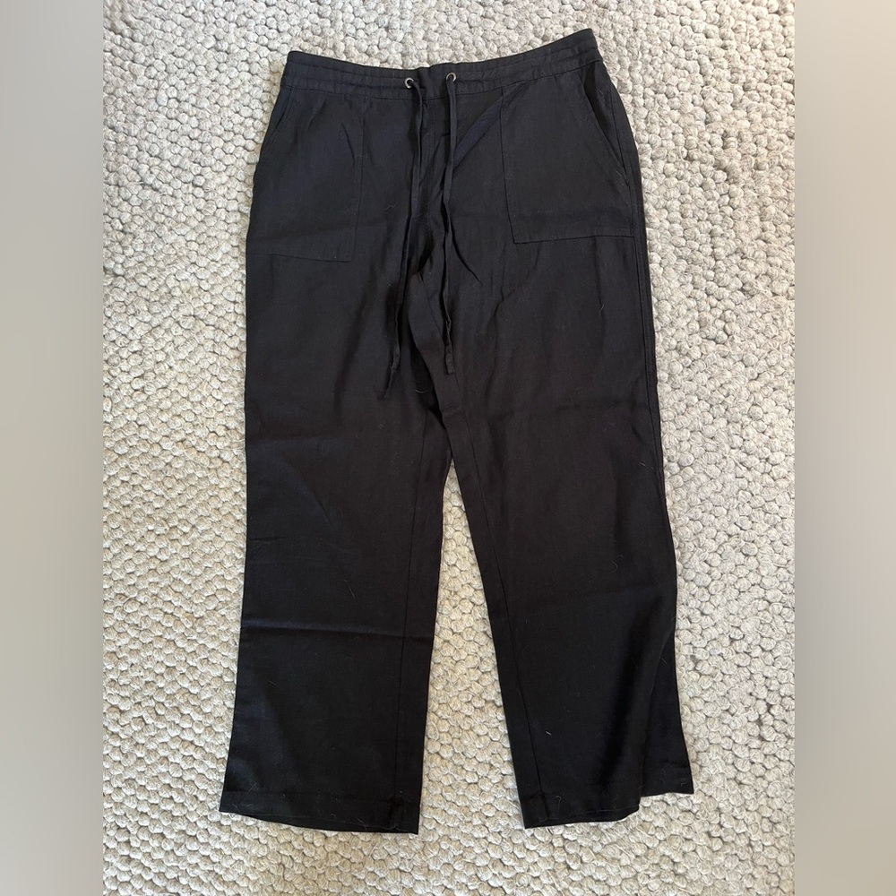 Nicole Miller Wide Leg Linen Blend Pants. Size XL